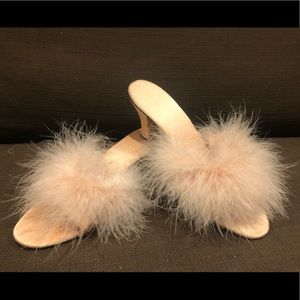 Feather slip on heels